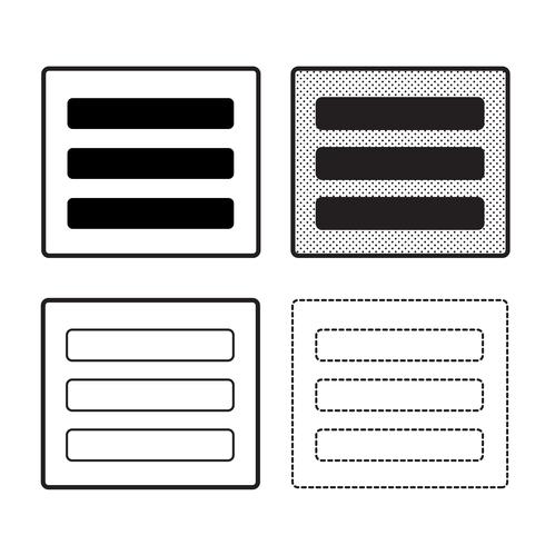 Vecteur d&#39;icônes de menu