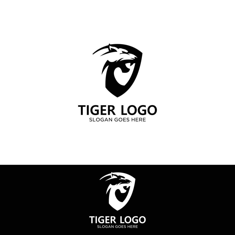 illustration d'icône logo vectoriel tigre