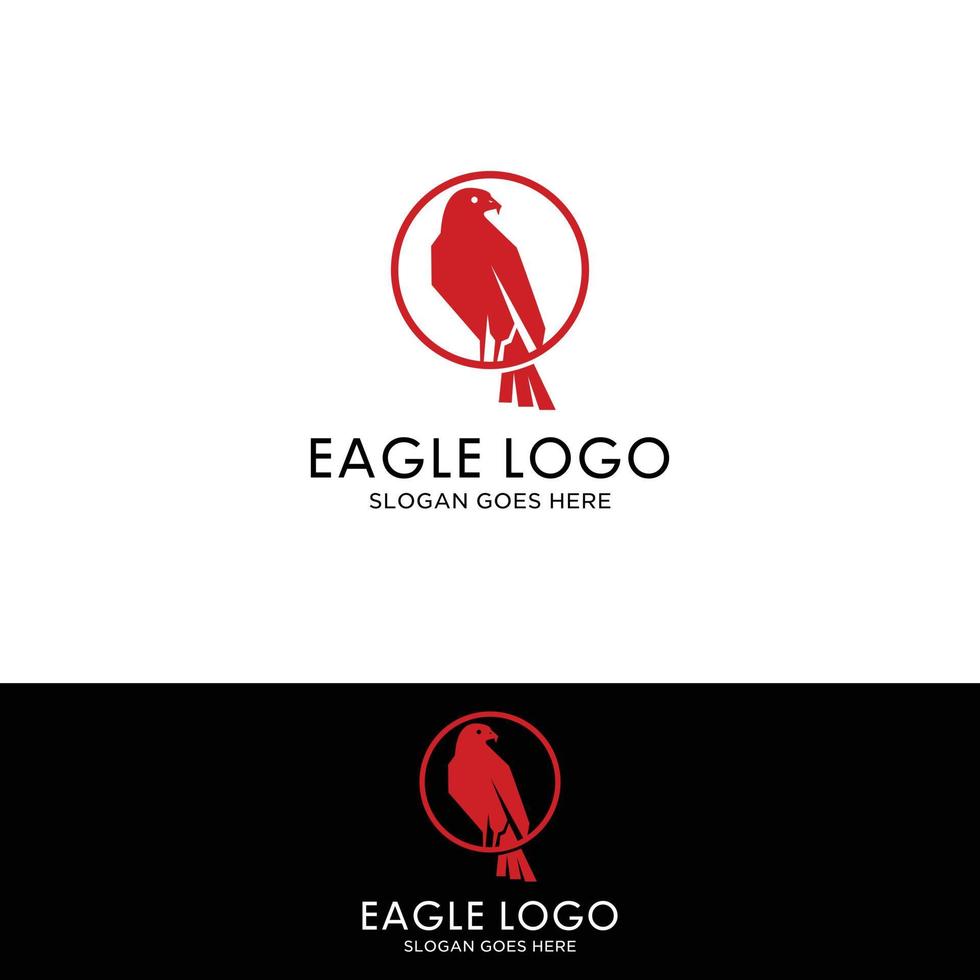 logo aigle. conception d'emblème de faucon modifiable pour votre entreprise. illustration vectorielle. vecteur