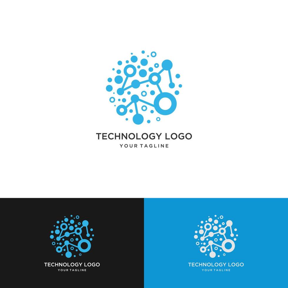vecteur de logo de technologie. symbole scientifique.