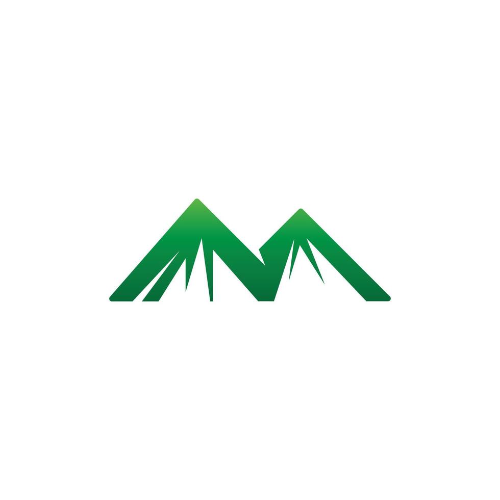 concept de design moderne de logo de montagne vecteur