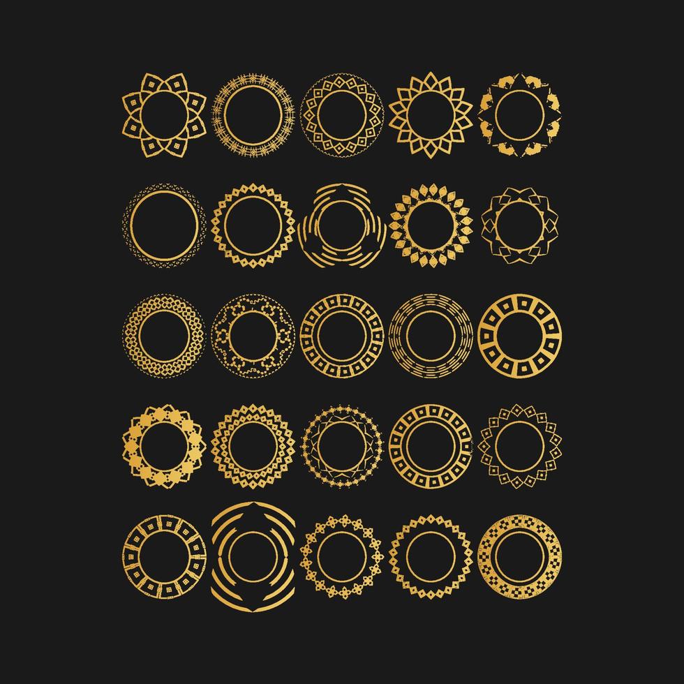 ensemble de cadres ornementaux ronds vecteur