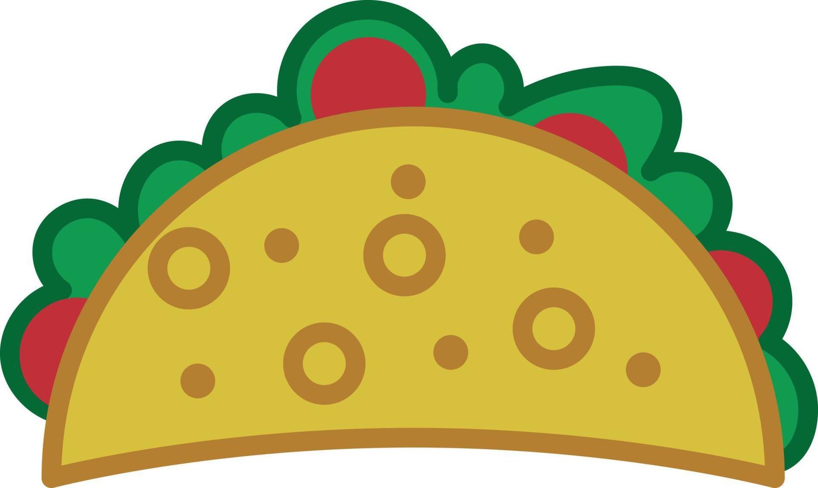 vecteur d'icône de contour rempli de tacos