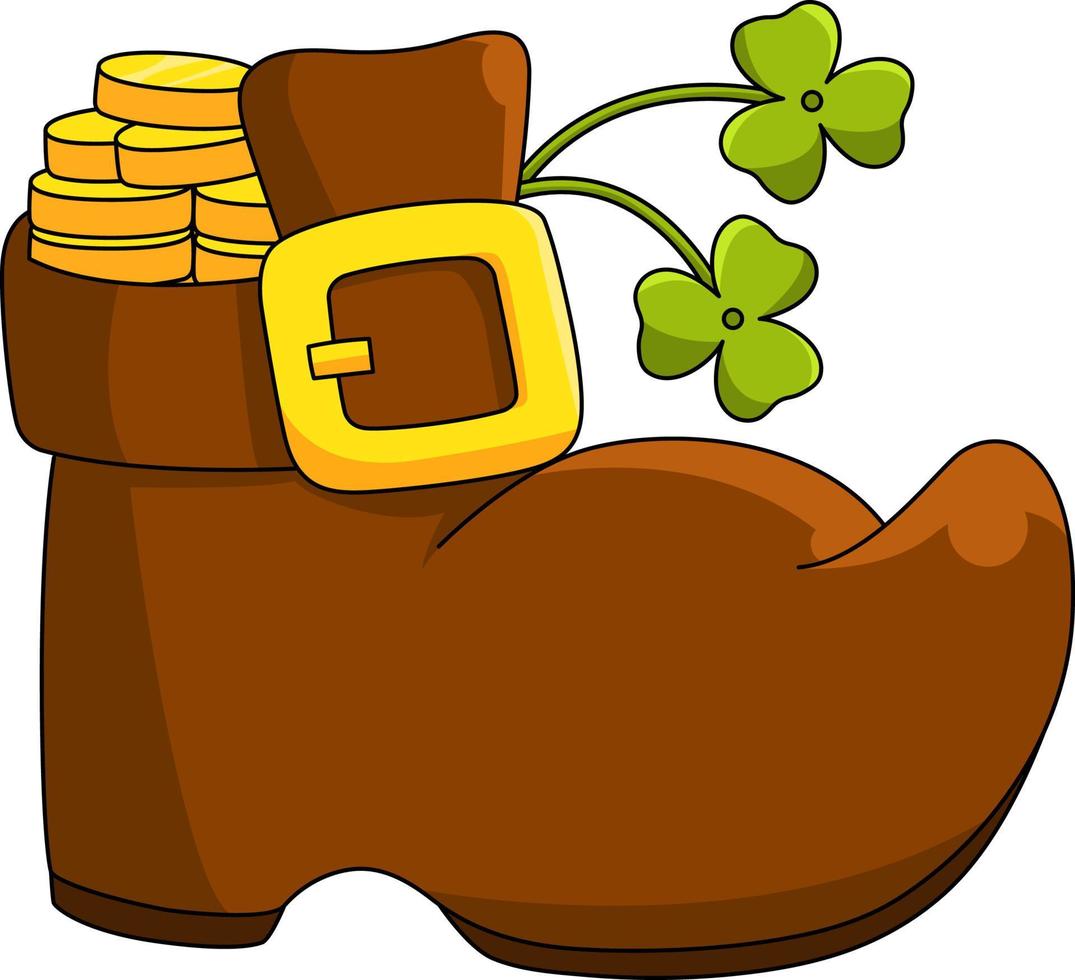 saint patricks jour chaussure dessin animé clipart vecteur