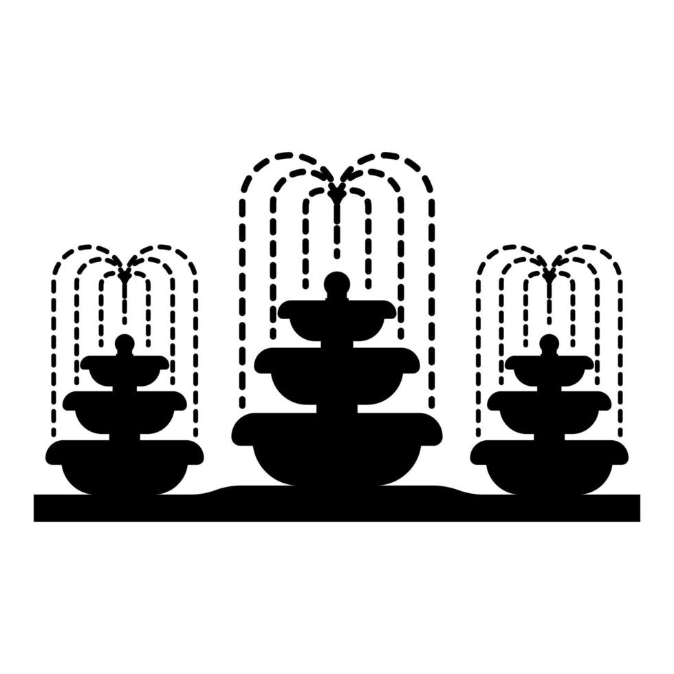icône de flux de fontaine couleur noire illustration vectorielle image style plat vecteur