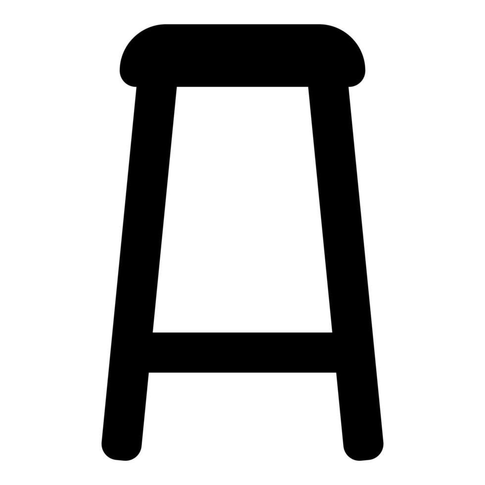 tabouret icône couleur noire illustration vectorielle image style plat vecteur