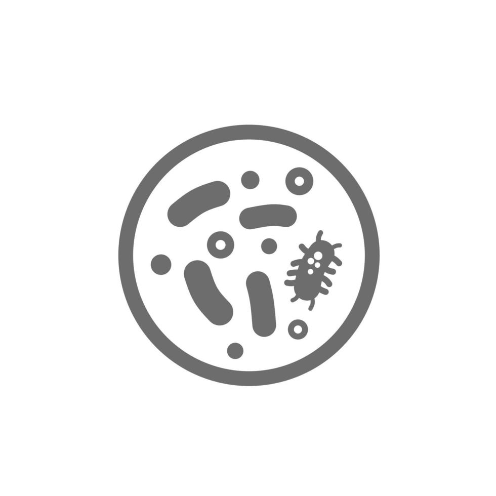 icône de virus ou de bactéries. conception de vecteur plat sur fond blanc.