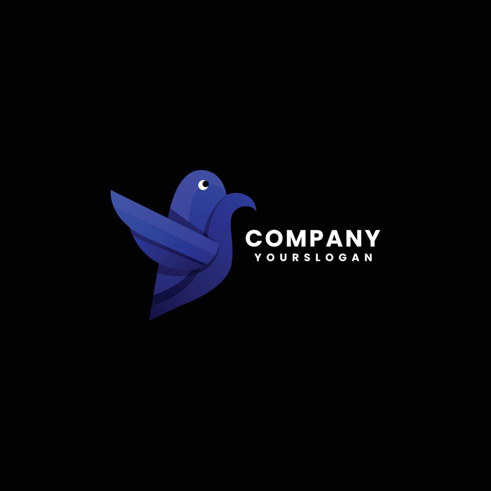 création de logo aigle bleu coloré vecteur