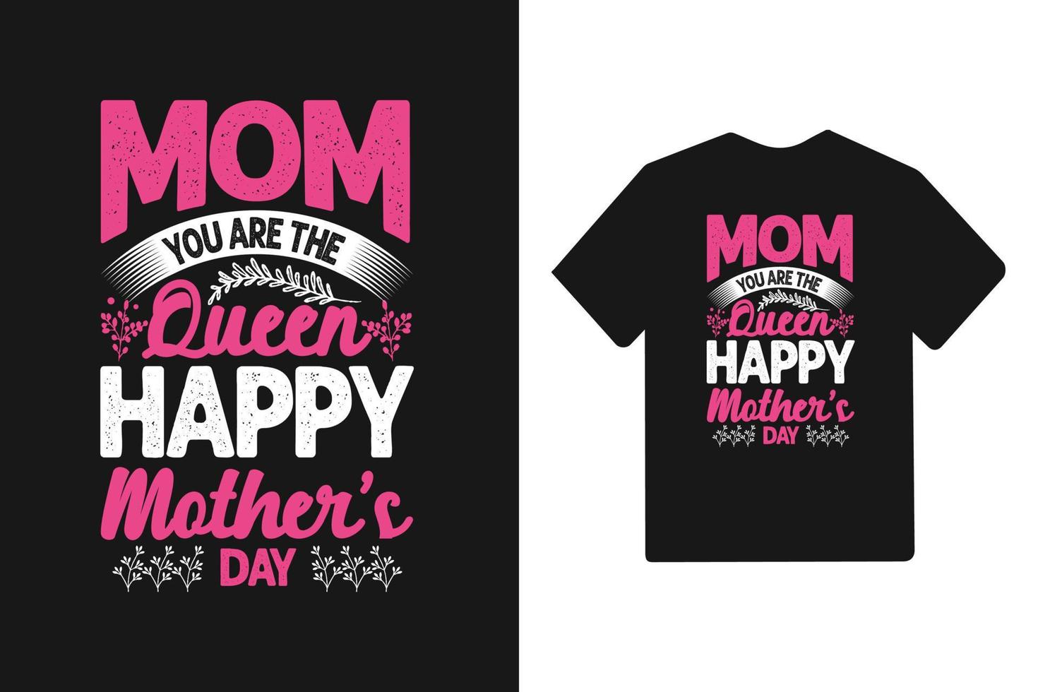 maman tu es la reine bonne fête des mères typographie fête des mères t-shirt vecteur