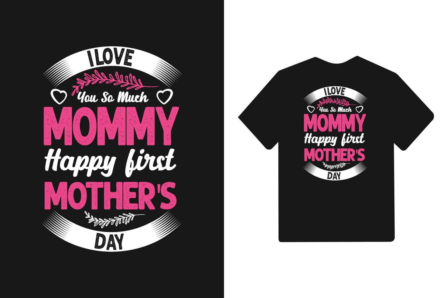 je t'aime tellement maman bonne première fête des mères typographie fête des mères t-shirt vecteur