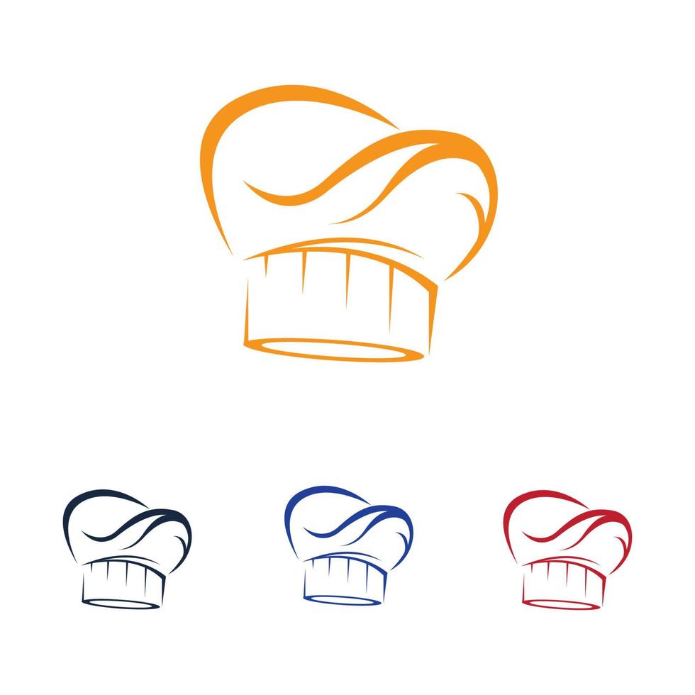 logo de chapeaux de chef vecteur
