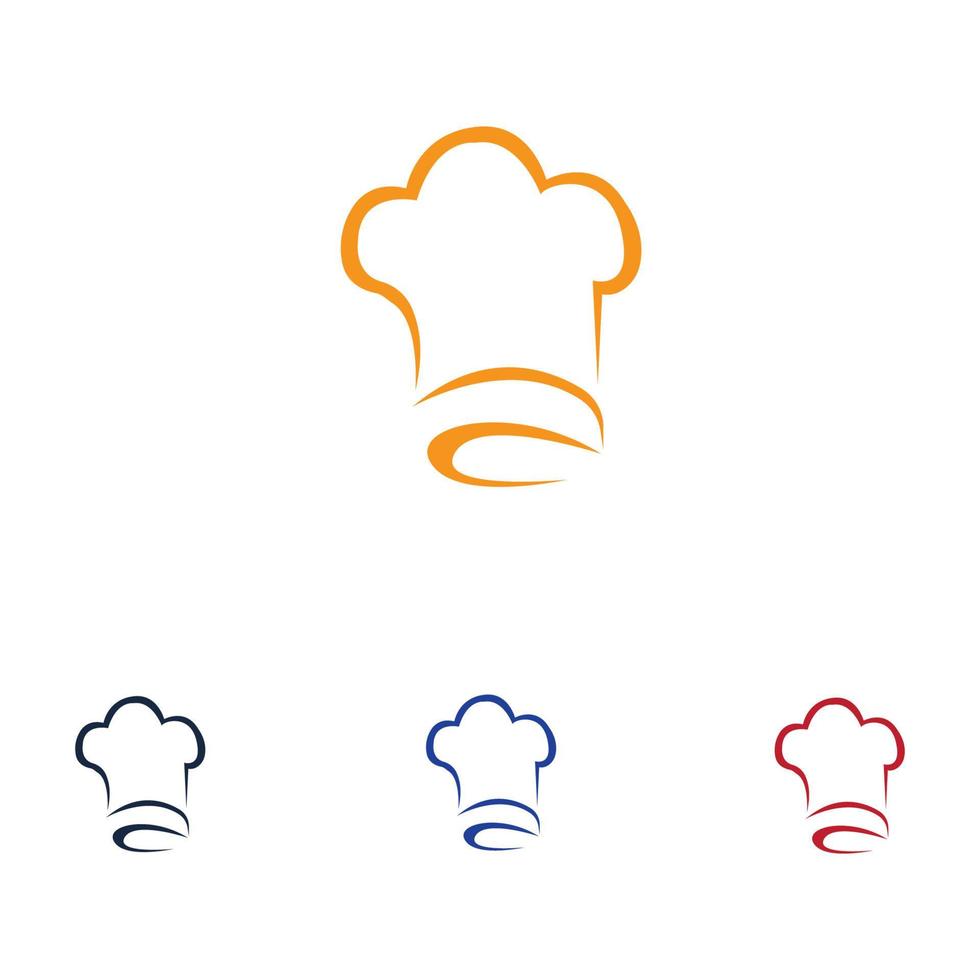 logo de chapeaux de chef vecteur