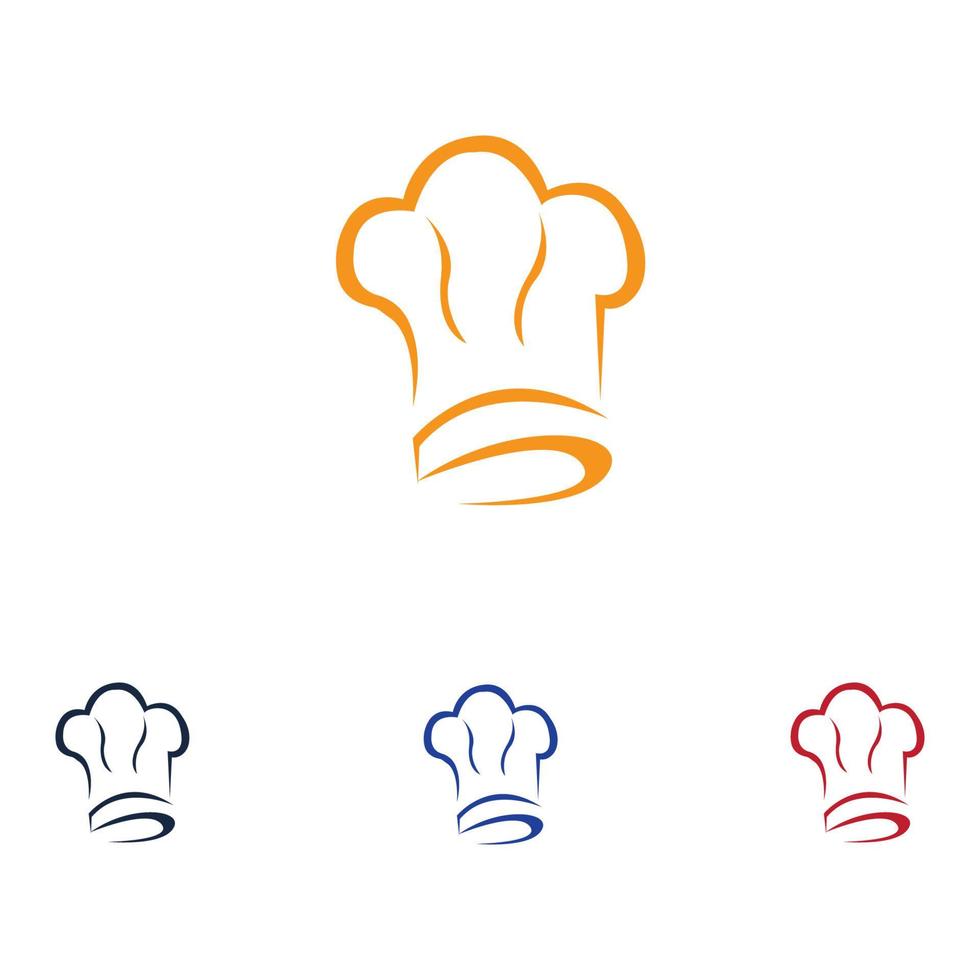 logo de chapeaux de chef vecteur