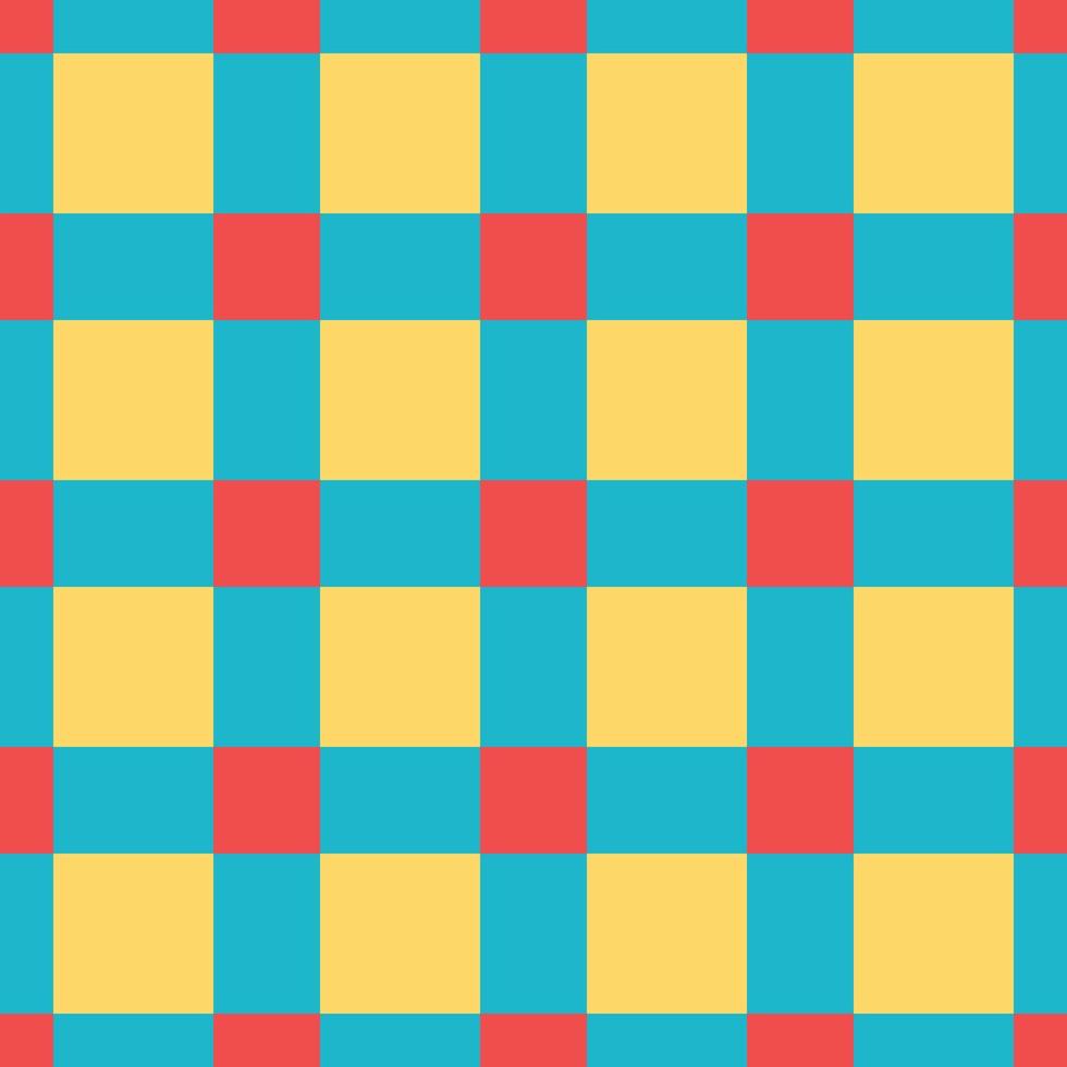 couleur amusante motif sans couture tissu graphique simple motif tartan carré vecteur
