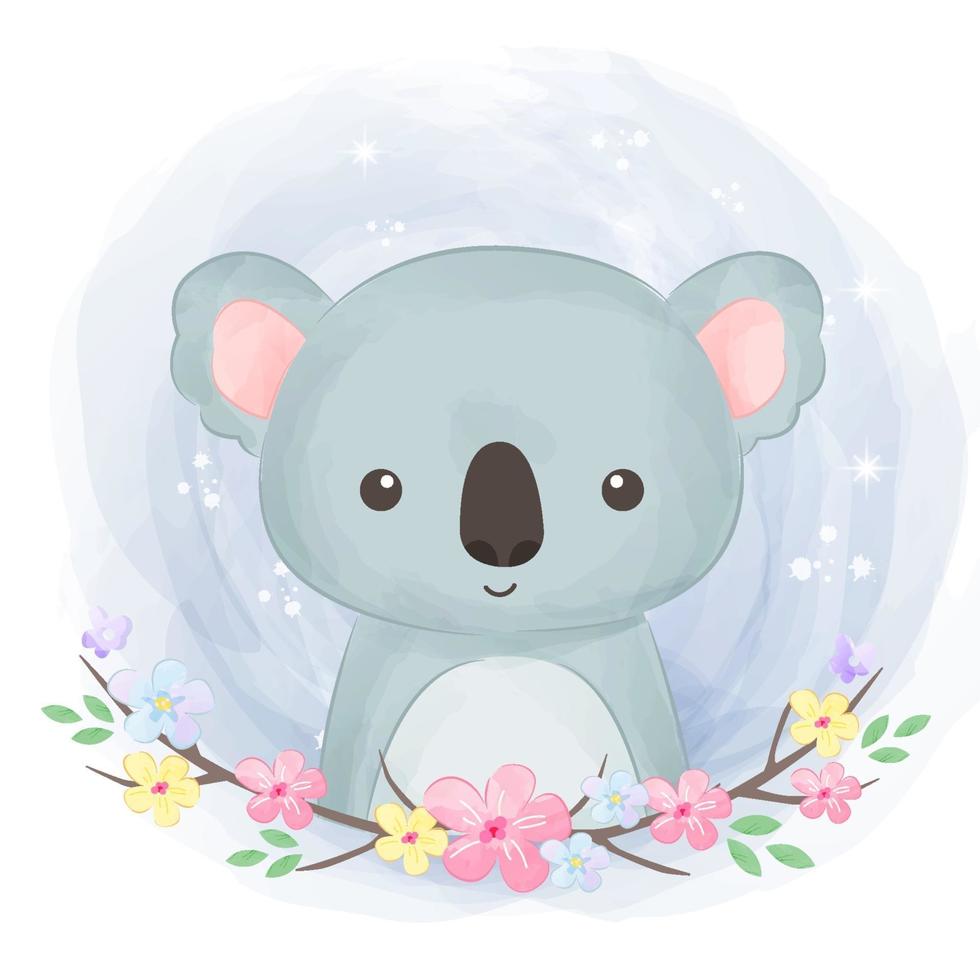 koala en illustration aquarelle vecteur