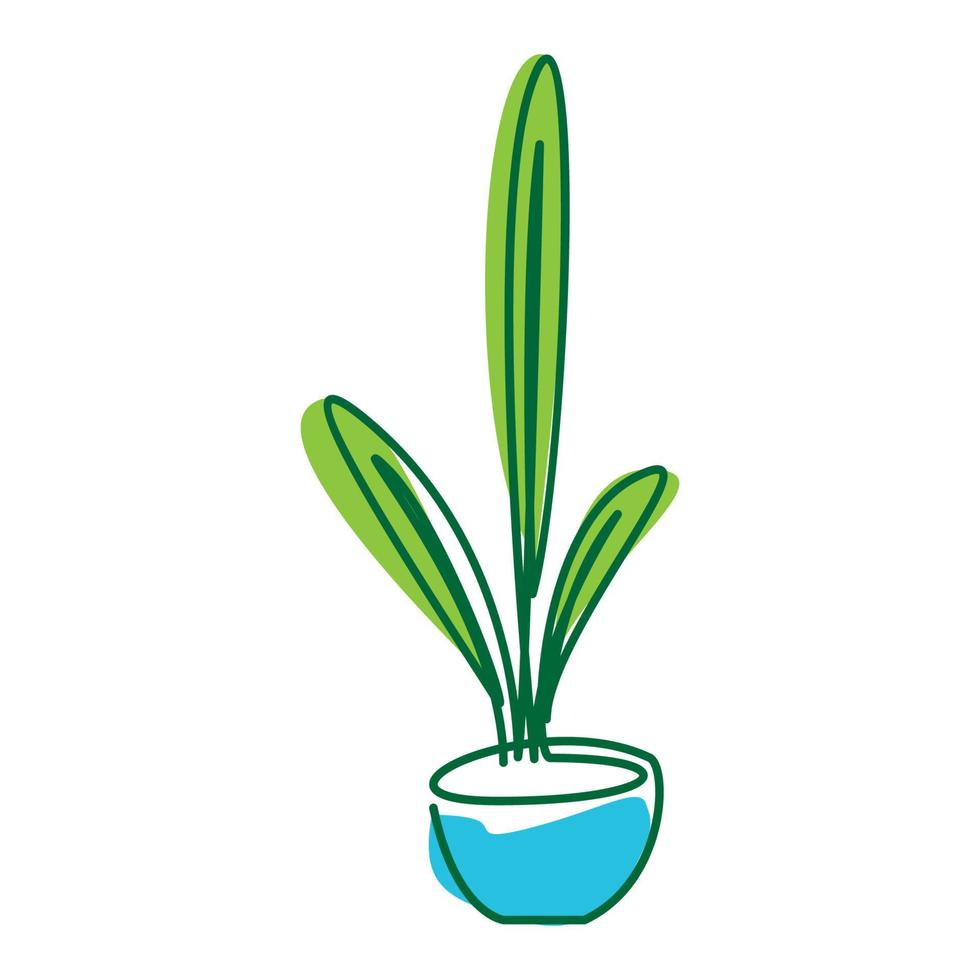 plantes décoratives lignes art abstrait jardinage plante logo design vecteur icône symbole graphique illustration
