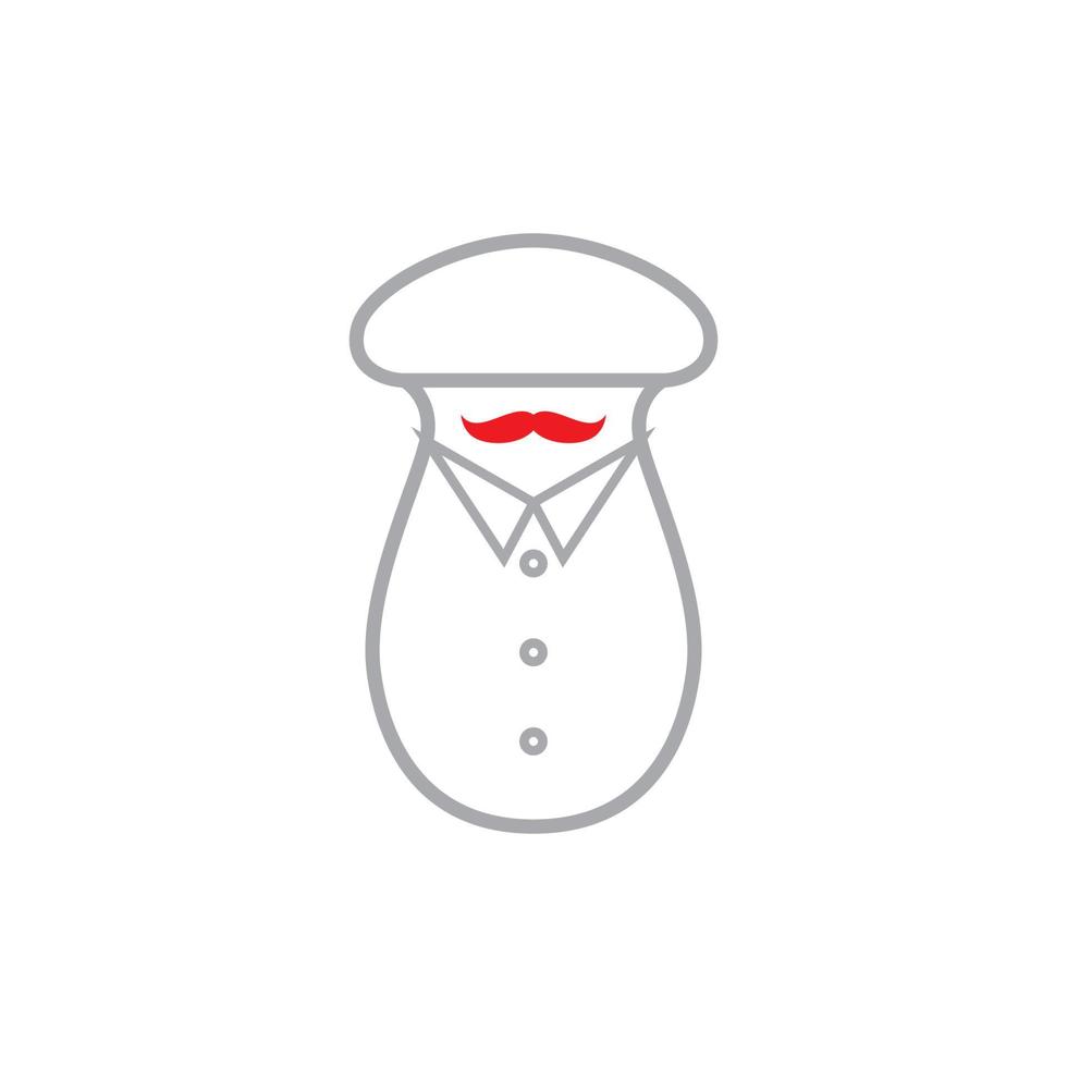 dessin animé champignon avec moustache logo design vecteur graphique symbole icône illustration idée créative