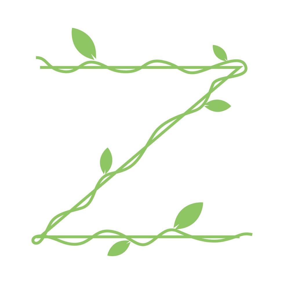 lettre z avec vignes arbre logo symbole vecteur icône illustration graphisme