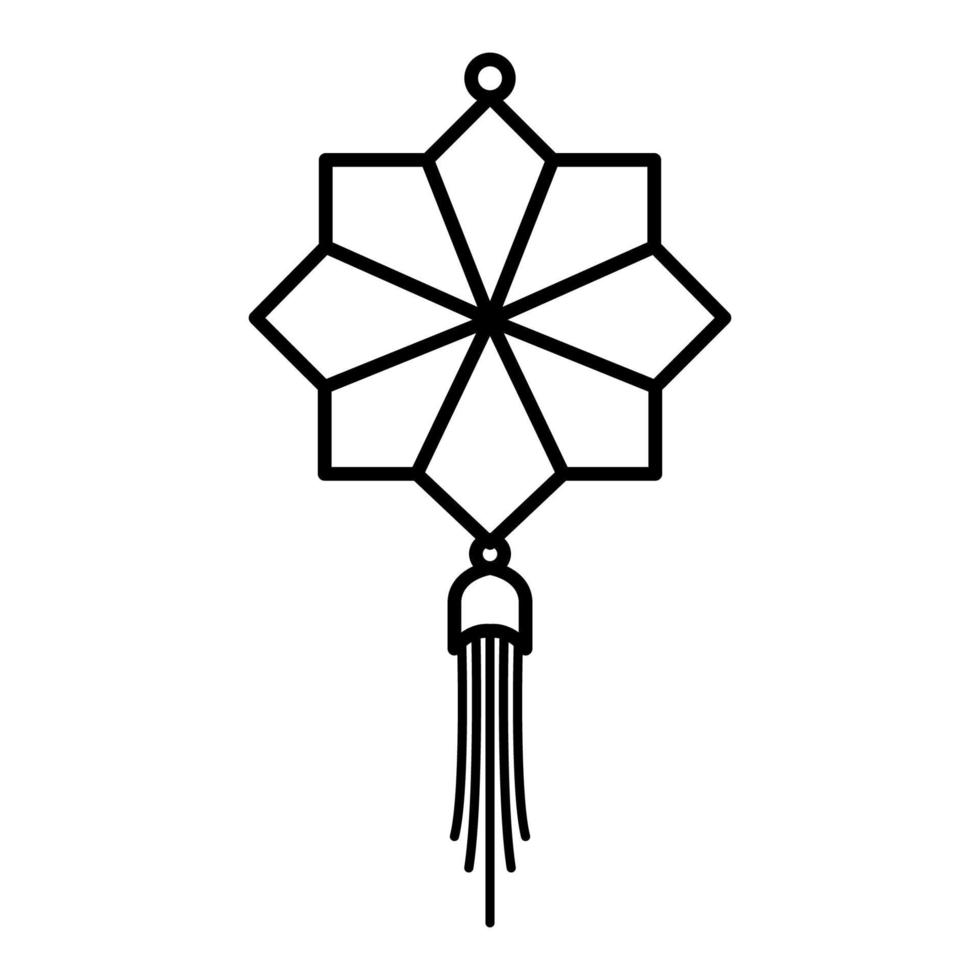 collier musulman pendentif lignes logo symbole vecteur icône illustration graphisme