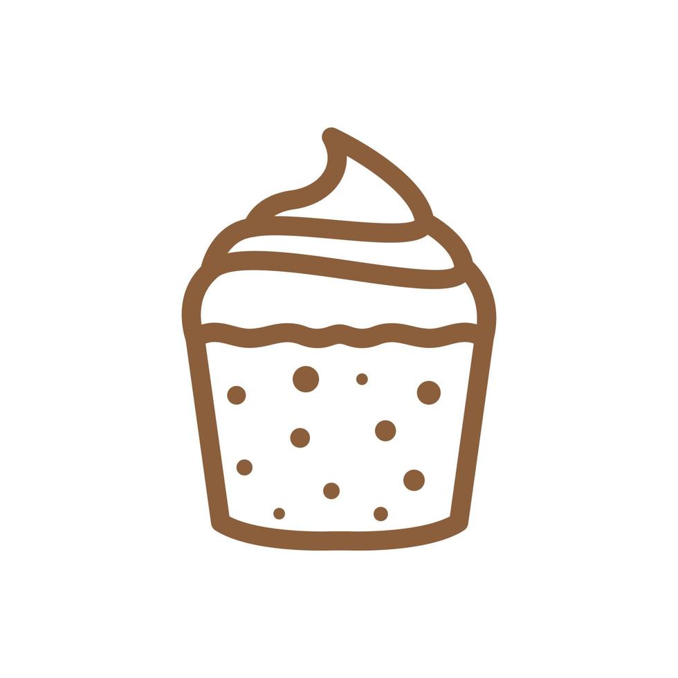 création de logo simple de nourriture de gâteau au chocolat, illustration d'icône de symbole graphique vectoriel idée créative