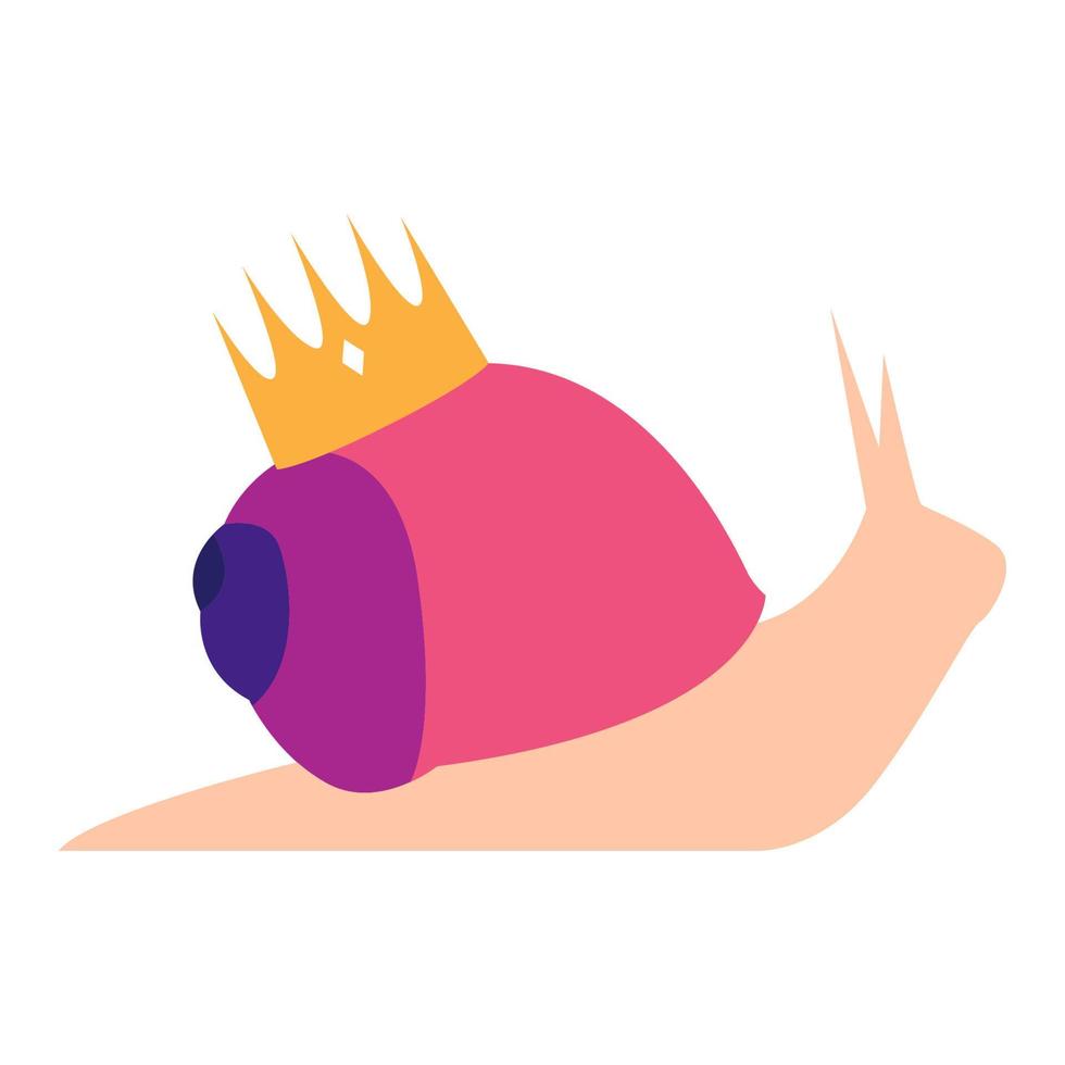 escargot abstrait avec couronne logo symbole vecteur icône illustration graphisme