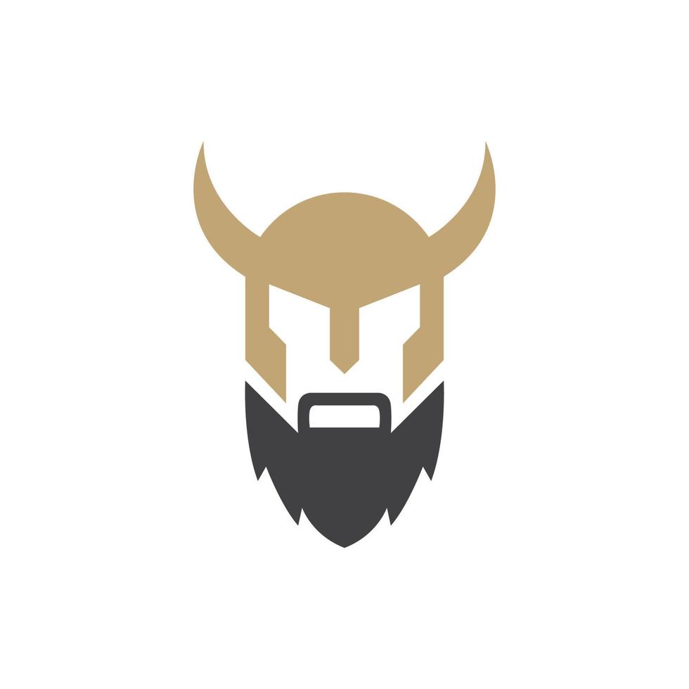 création de logo viking nordique à visage simple vintage, illustration d'icône de symbole graphique vectoriel idée créative