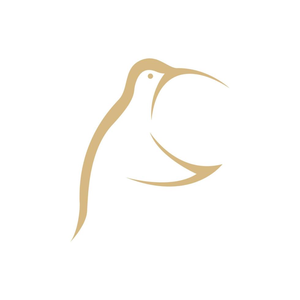 conception de logo de colibri de forme moderne isolée, illustration d'icône de symbole graphique vectoriel idée créative