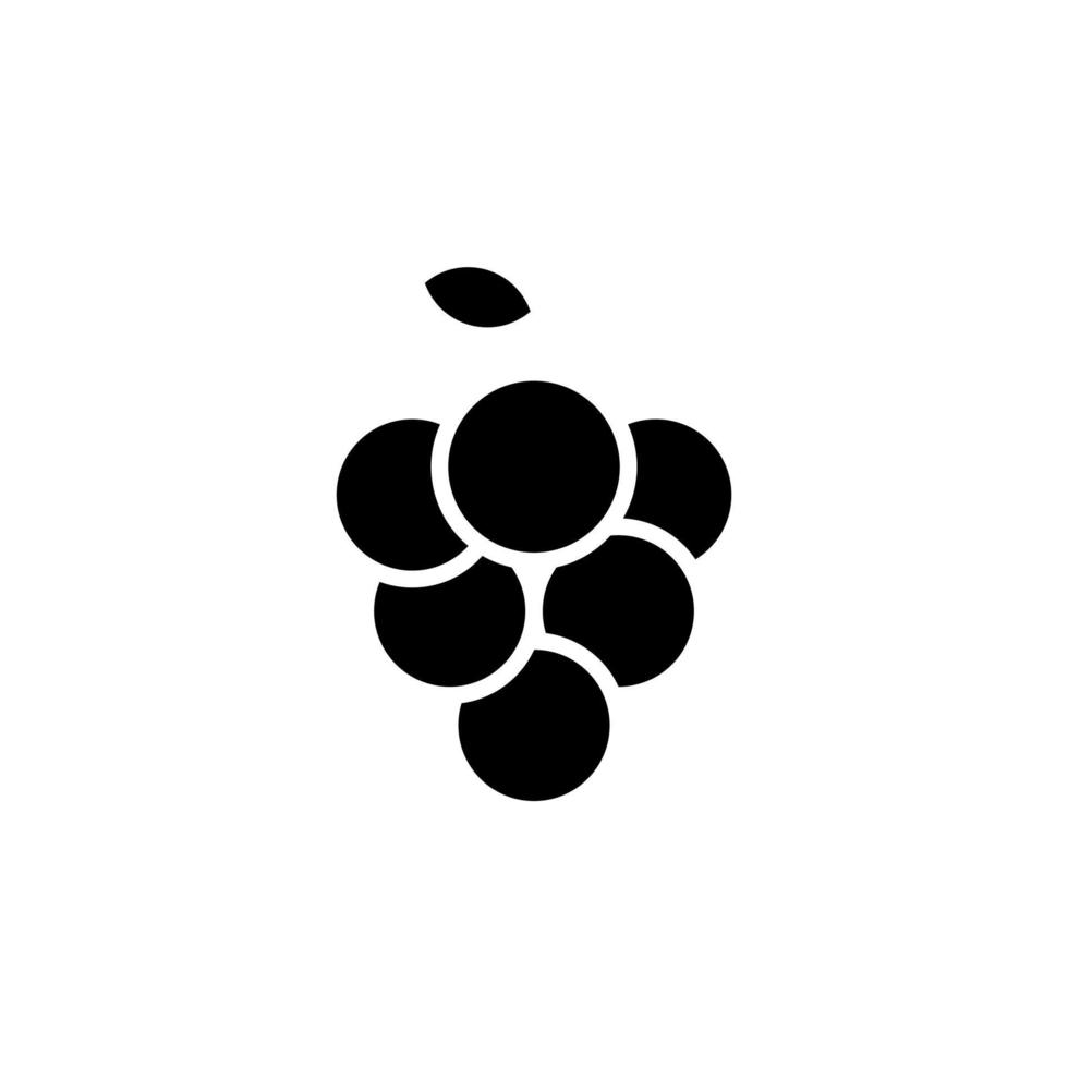 modèle de logo d'illustration vectorielle d'icône solide de raisin. adapté à de nombreuses fins. vecteur