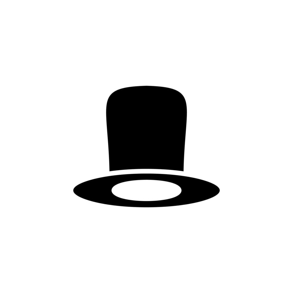 chapeau, accessoire, modèle de logo d'illustration vectorielle d'icône solide de mode. adapté à de nombreuses fins. vecteur