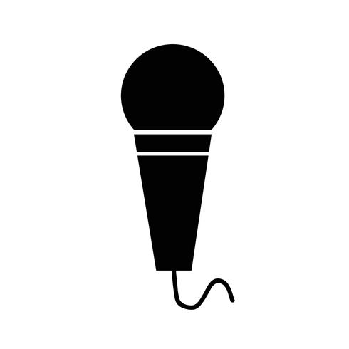 Signe de l&#39;icône du microphone vecteur