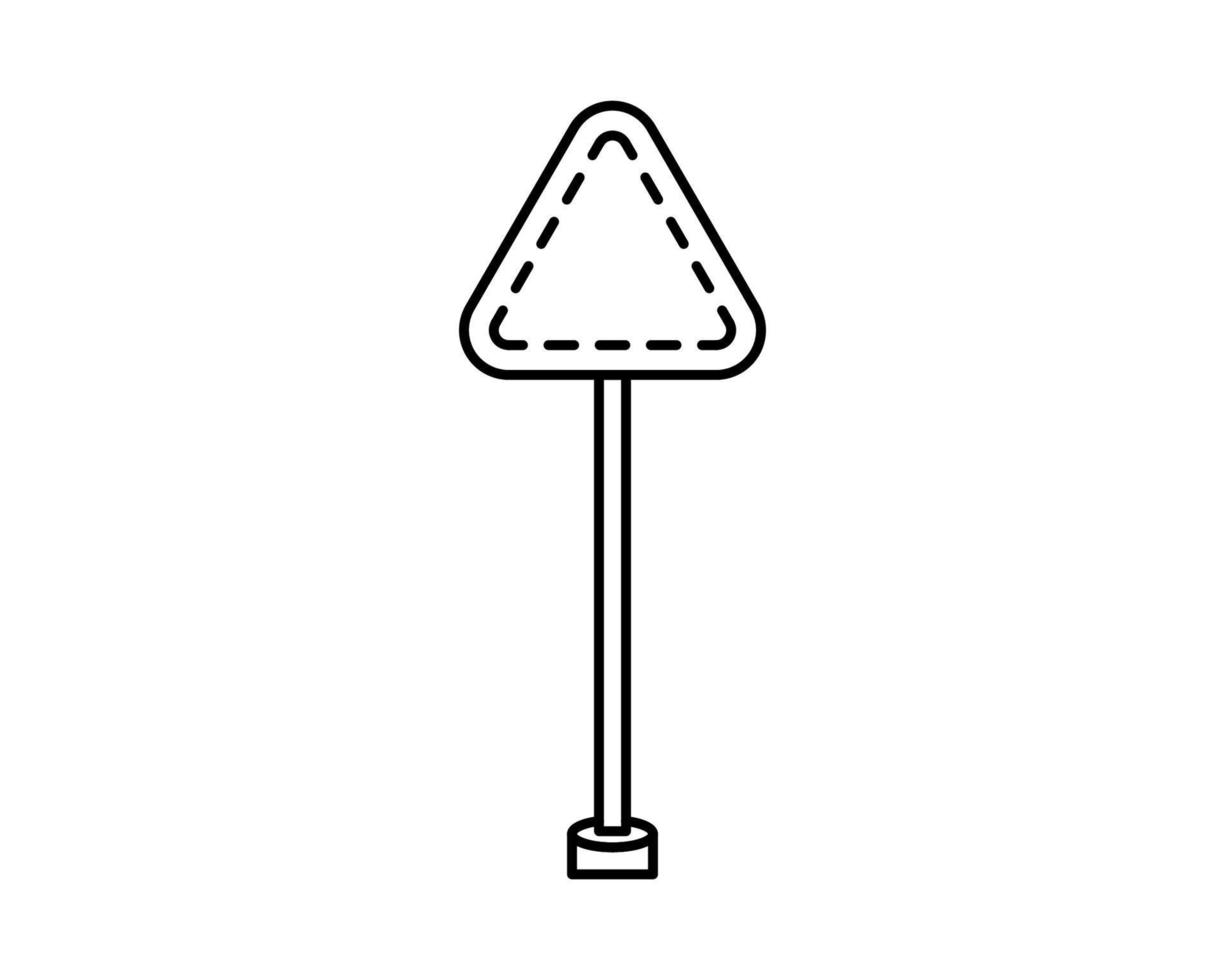 icône de ligne d'attention d'avertissement, signe de vecteur de contour, pictogramme de style linéaire isolé sur blanc. symbole de contour de panneau de signalisation, illustration du logo. trait modifiable