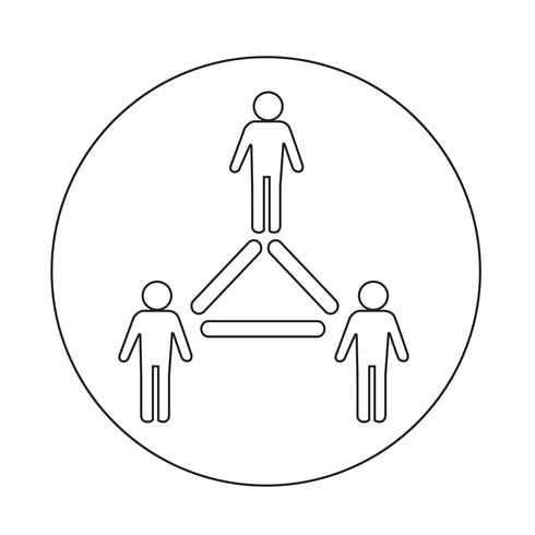 icône de réseau de personnes vecteur