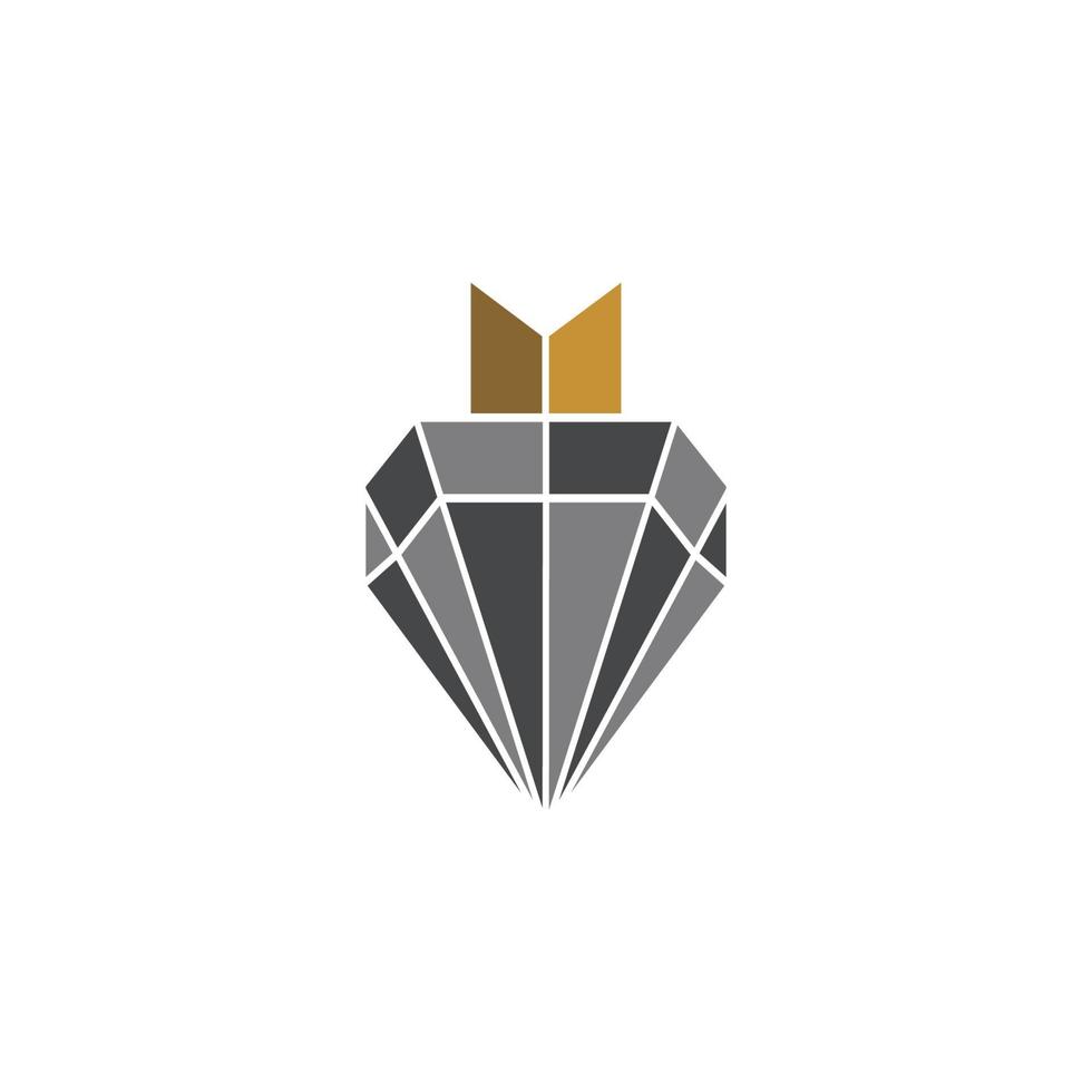 création de logo diamant roi moderne et attrayant vecteur