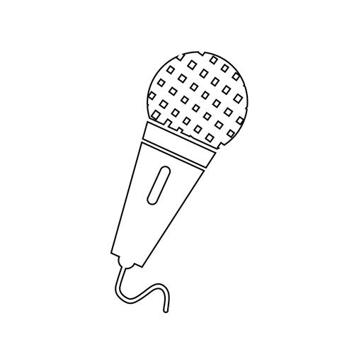 Signe de l&#39;icône du microphone vecteur