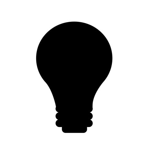 Icône de signe d&#39;ampoule vecteur