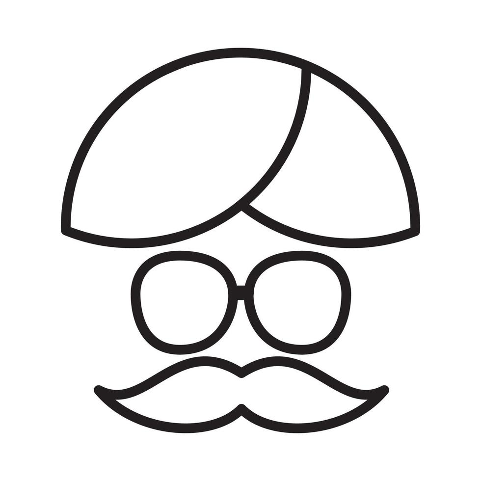 lignes couvre-chef javanais logo symbole vecteur icône illustration graphisme