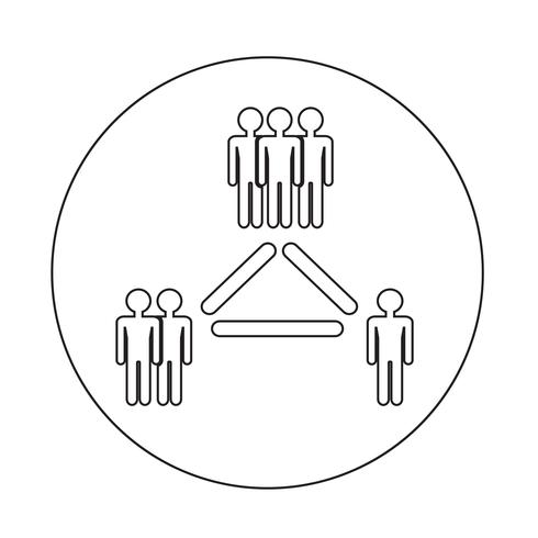 icône de réseau de personnes vecteur