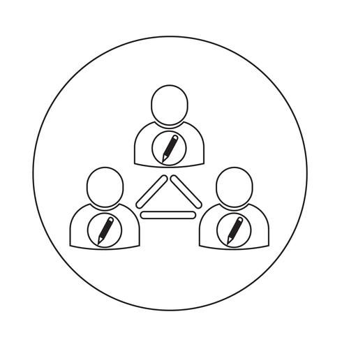 icône de réseau de personnes vecteur