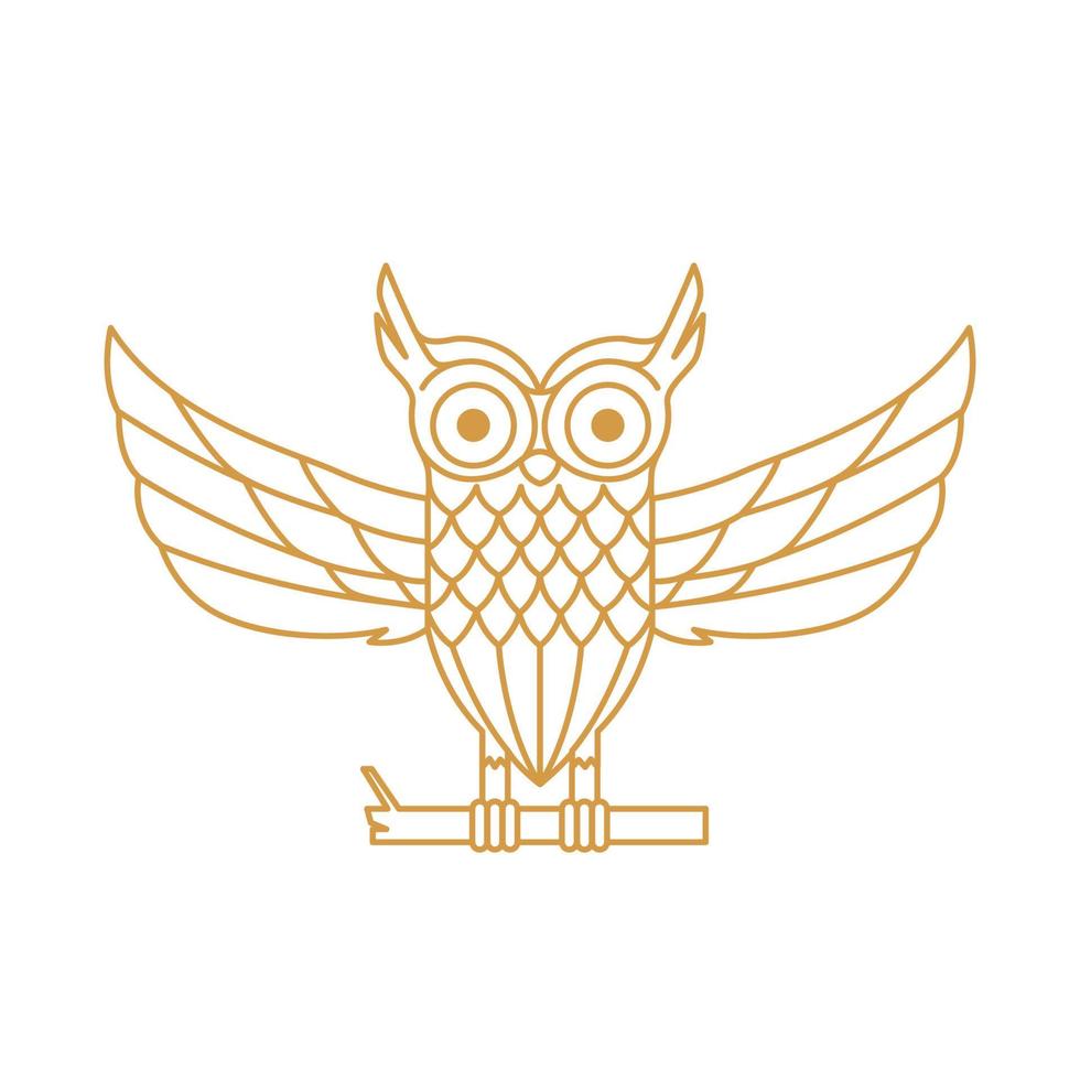 création de logo moderne en mosaïque de ligne de hibou, illustration d'icône de symbole graphique vectoriel idée créative