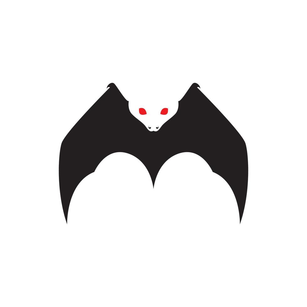 création de logo de chauve-souris spatiale négative moderne, illustration d'icône de symbole graphique vectoriel idée créative