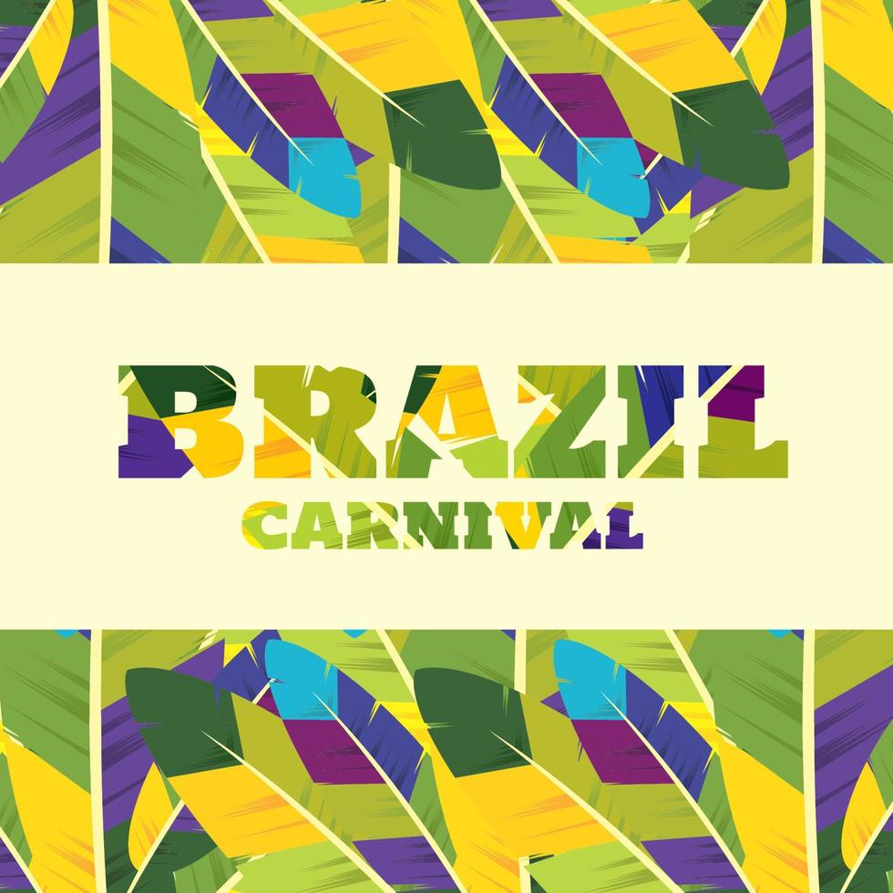 fond de carnaval du brésil. flux de message de salutation de fête de carnaval vecteur