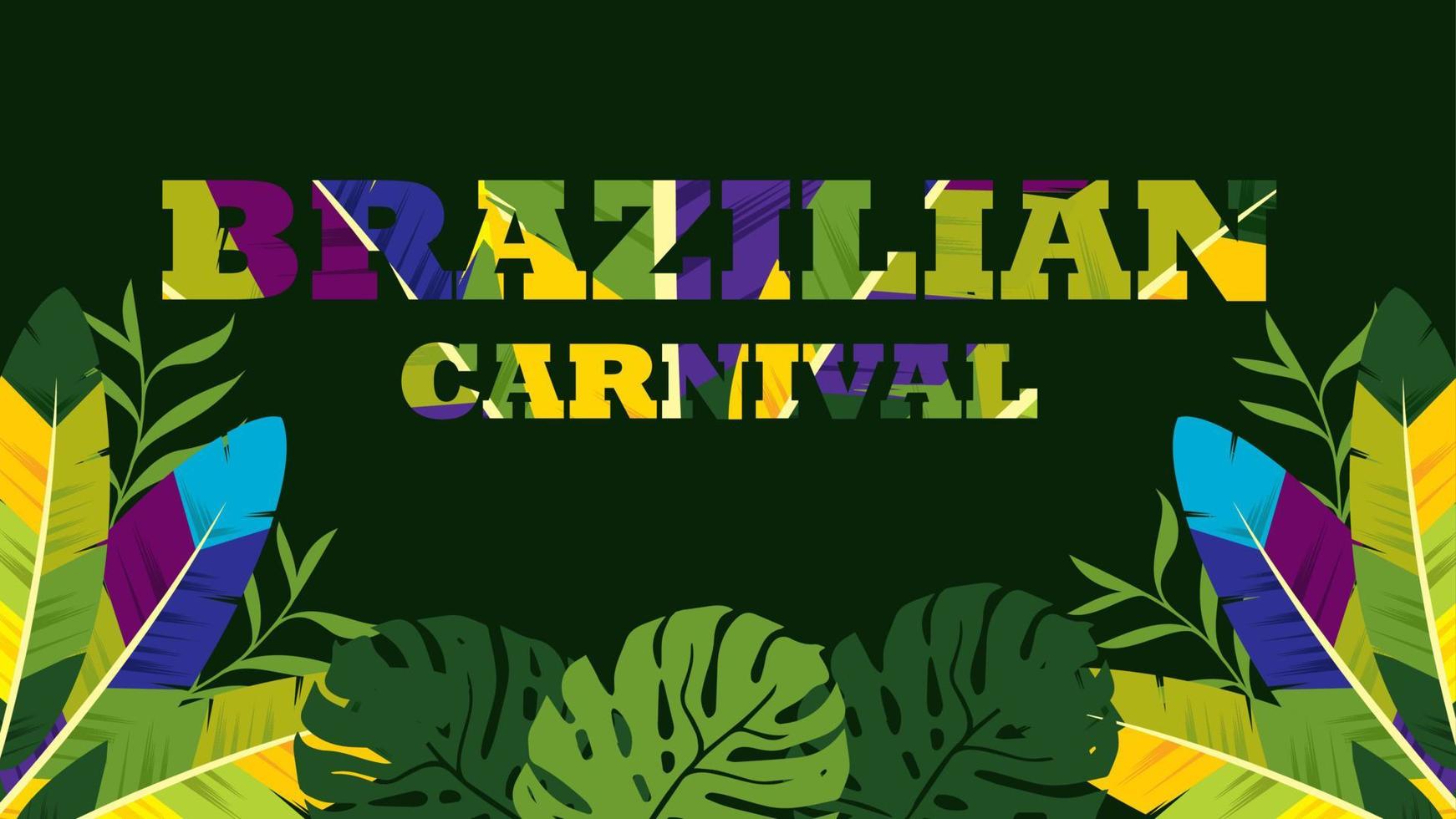 fond de carnaval du brésil. en-tête de site Web de carnaval de musique d'événement bureau vecteur