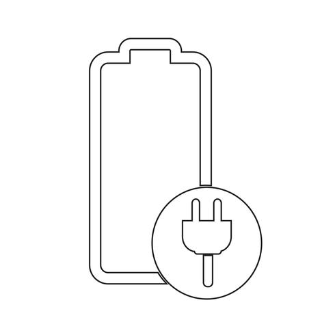 Signe de l&#39;icône de la batterie vecteur