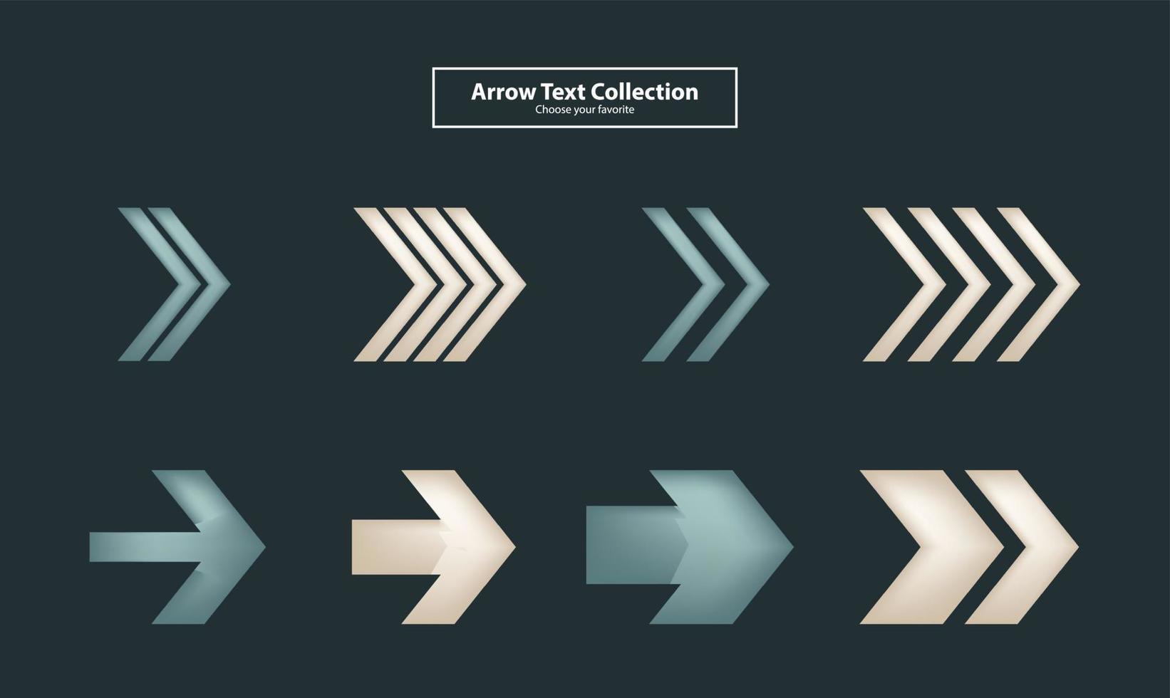 design plat flèche collection vecteur directionnel signe icônes ensemble collection moderne coloré géométrique