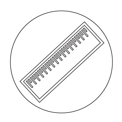 Icône de signe de règle vecteur