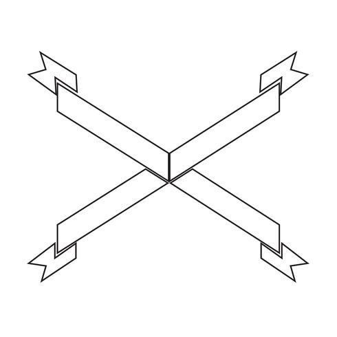 Signe de l&#39;icône du ruban vecteur