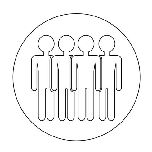 Icône de signe de personnes vecteur