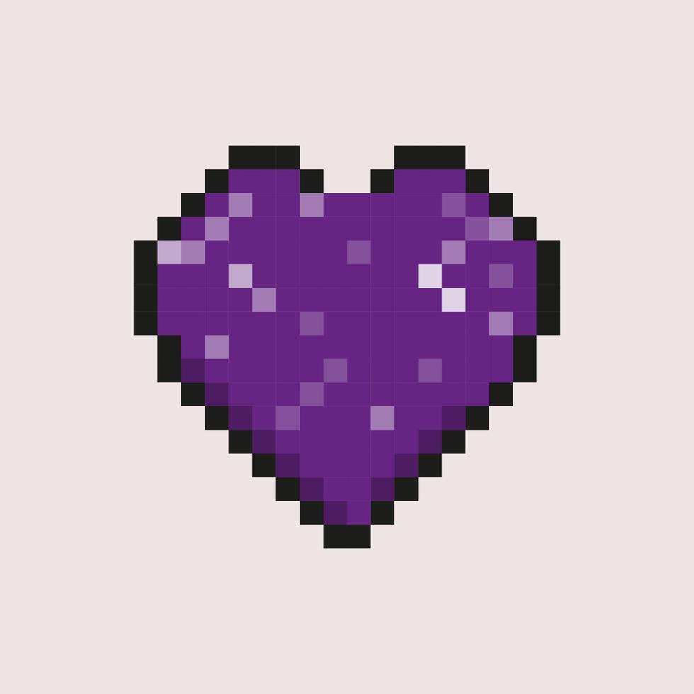 modèle de vecteur pixel art coeur pixel