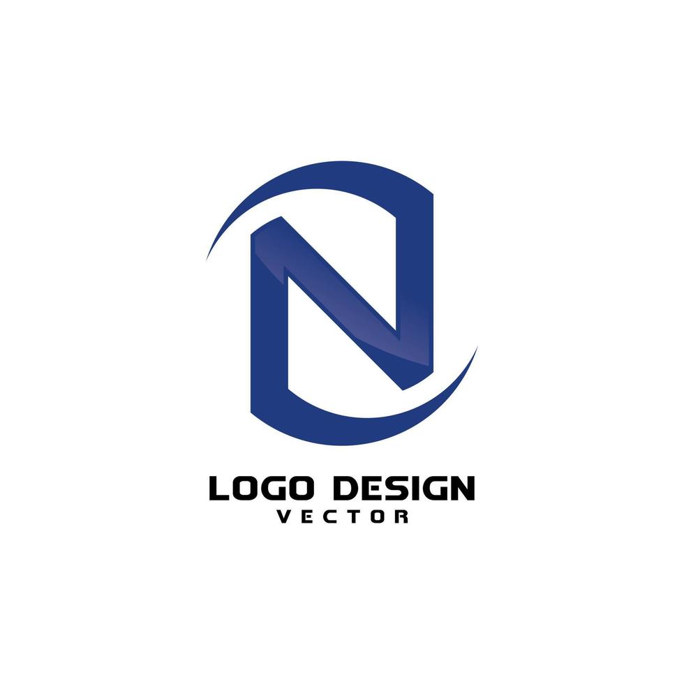 modèle de logo d'entreprise abstrait n symbole vecteur