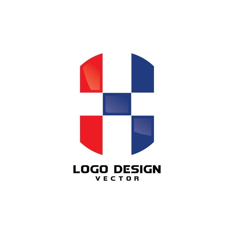 vecteur de conception de logo symbole h